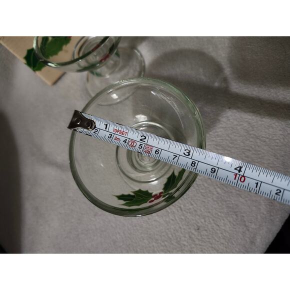 Vintage 1981 Avon Holiday Hostess Collection Candlestick Holder Candy Dish Holly - Picture 7 of 11